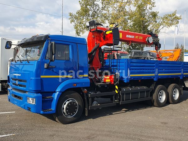 бортовой КАМАЗ 65117-4010-48 (рестайлинг-2) с КМУ ИНМАН ИТ-150 без доп.опор