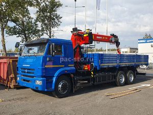 бортовой КАМАЗ 65117-4010-48 (рестайлинг-2) с КМУ ИНМАН ИТ-150 без доп.опор
