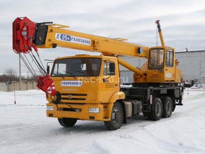 кран автомобильный ГАЛИЧАНИН КС-55713-1; г/п 25 т, длина стрелы 22 м. шасси КАМАЗ 65115 (6х4)