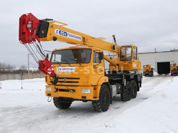 кран автомобильный ГАЛИЧАНИН КС-55713-5; г/п 25 т, длина стрелы 22 м. шасси КАМАЗ 43118 (6х6)