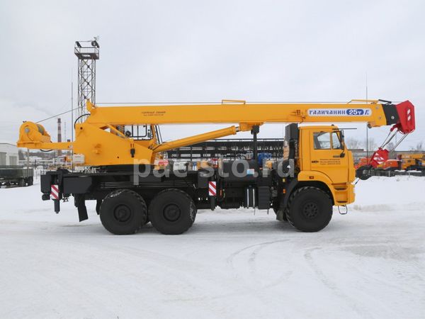 кран автомобильный ГАЛИЧАНИН КС-55713-5; г/п 25 т, длина стрелы 22 м. шасси КАМАЗ 43118 (6х6)