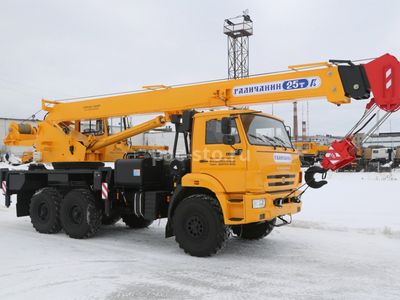 кран автомобильный ГАЛИЧАНИН КС-55713-5; г/п 25 т, длина стрелы 22 м. шасси КАМАЗ 43118 (6х6)