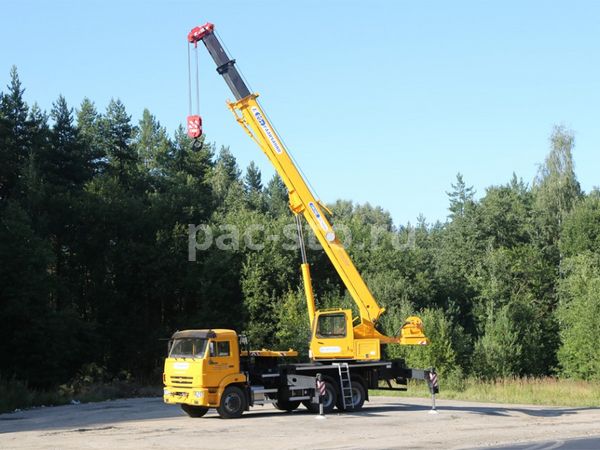 кран автомобильный ГАЛИЧАНИН КС-55713-1Л-1; г/п 25 т, длина стрелы 24 м. шасси КАМАЗ 65115 (6х4)
