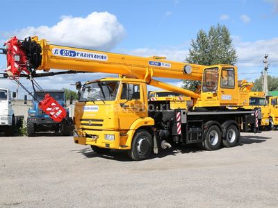 кран автомобильный Галичанин КС-55713-1В-4 г/п 25 т.,стрела 31,0 м.,ОВОИД на шасси КАМАЗ 65115 6х4