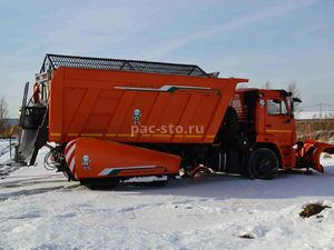 КДМ-7881010 на с.КамАЗ-6520-7915-49 (ПС сталь,V=10,5 м3, Передний, Средний и Боковой отвалы)