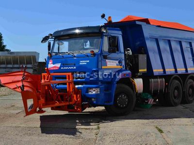 КДМ-7881010 на с.КамАЗ-6520-49 (ПС сталь, V=10,5 м3), Скоростной и Боковой отвал, Средняя щетка)