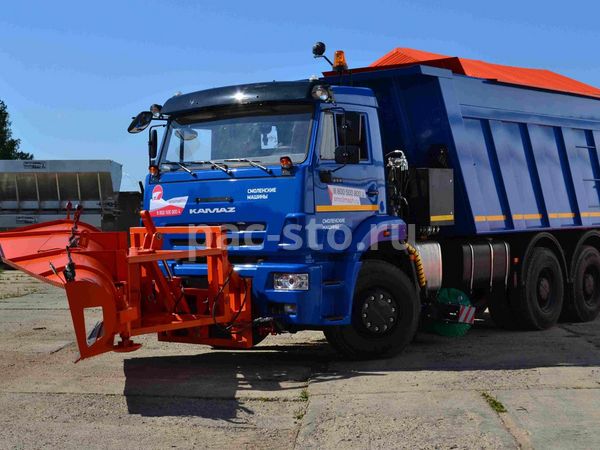 КДМ-7881010 на с.КамАЗ-6520-7915-49 (ПС сталь,V=10,5 м3), Скоростной и Боковой отвал, Средняя щетка)