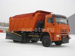 КДМ-7881011 на с.КамАЗ-6522 (ПС (сталь 09Г2С, V=10,5 м3), Боковой отвал, Монтажная плита