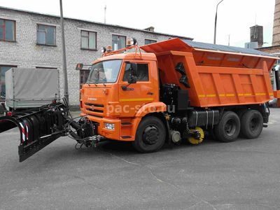 ЭД-405А1 на с.65115-50 (ПС сталь 09Г2С, V=8 м3, Передний отвал, Средняя щетка)