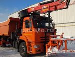 КДМ-650-07-01 на ш.6520-53 (ГМУ, Самосвальный кузов, Передний отвал, Средний нож, Боковой отвал)