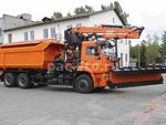 КДМ-650-07-01 на ш.6520-53 (ГМУ, Самосвальный кузов, ПС сталь 09Г2С, V=10,5 м3, Передний отвал)