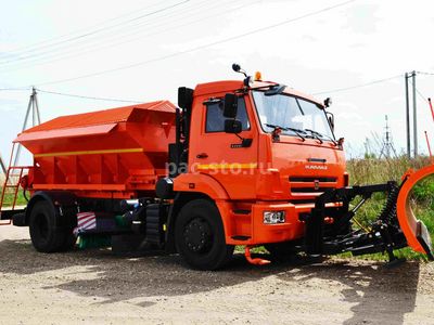 КДМ-7881030 на ш.43253 (ПС сталь 09Г2С, V=5,5 м3, Передний отвал, Средняя щетка)