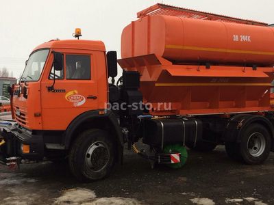 ЭД-244К на ш.43253 (ПС сталь 09Г2С, V=5 м3, ПМ сталь,V=8,2 м3, Сопла, Передний отвал, Средняя щетка)