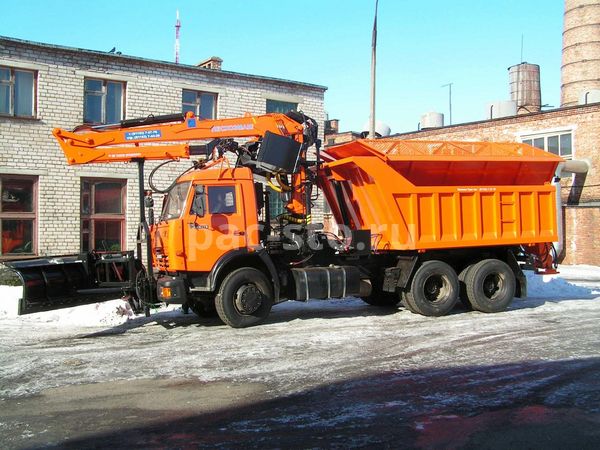 КДМ-650-05 на ш.65115-50 (ГМУ, Самосв.кузов, ПС сталь 09Г2С, V=8 м3, Передний и Боковой отвалы)