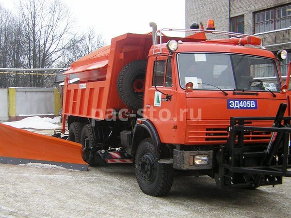 ЭД-405В на ш.65115-48 (Самосв.кузов, ПС сталь 09Г2С, V=8 м3, Перед.отвал,Средний нож, Боковой отвал)