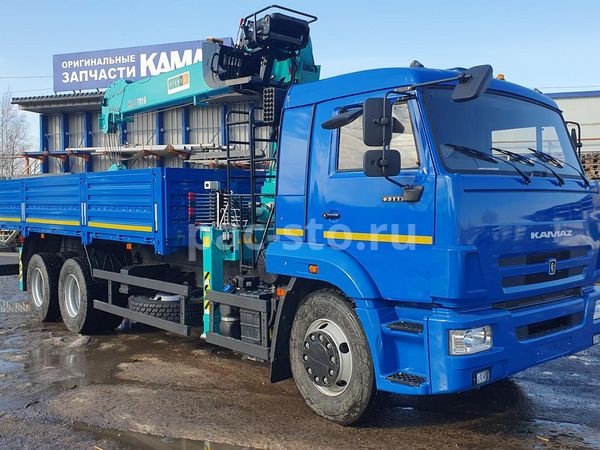 Бортовой КАМАЗ 65117-3010-48 с КМУ HKTC 7016