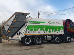 Мусоровоз с задней загрузкой ALFANORD KGH25-KP с откидной мусороприёмной ванной на базе КАМАЗ-65951