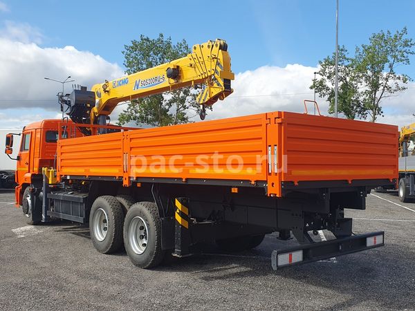 бортовой а/м КАМАЗ 65115-56 с тросовым КМУ XCMG SQS200-6, (с отрицательным углом)