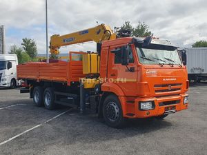 бортовой а/м КАМАЗ 65115-56 с тросовым КМУ XCMG SQS200-6, (с отрицательным углом)