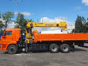 бортовой а/м КАМАЗ 65115-56 с тросовым КМУ XCMG SQS200-6, (с отрицательным углом)