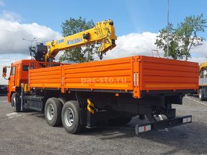 бортовой а/м КАМАЗ 65115-56 с тросовым КМУ XCMG SQS200-6, (с отрицательным углом)