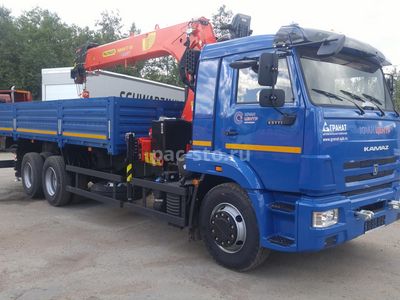 Бортовой КАМАЗ 65117-3010-48 с КМУ PALFINGER INMAN ИТ-150, доп. зад. опоры